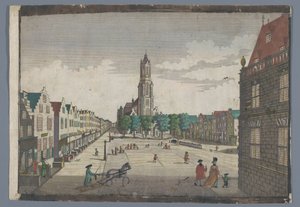 Kilátás a Nieuwe Kerk-re Delftben Az új templom kilátása, valamint a delfti Markt