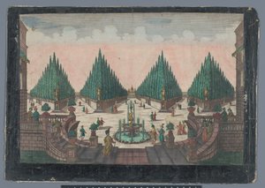 Kilátás egy cipruskertre Konstantinápolyban Prospect des Cypresses Gartens alkotó: Georg Balthasar Probst (possibly)