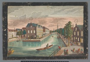 Kilátás a De Geer raktárra Delftben Prospect des Zeug-Hausses, innerhalb der Stadt Delft (cím az objektumon)