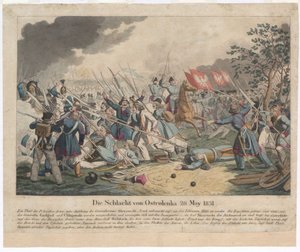 Az Ostroleka-i csata 1831. május 26-án alkotó: Georg Benedikt Wunder