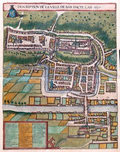 Bar le Duc, Franciaország - Georg Braun "Civitates Orbis Terrarum" című művében, Köln 1617. alkotó: Georg Braun