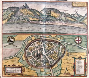 Cochem, Németország - Georg Braun "Civitates Orbis Terrarum" című művében, Köln 1617. alkotó: Georg Braun