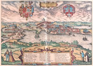 Észak-Németország - Georg Braun "Civitates Orbis Terrarum" című művében, Köln, 1617. alkotó: Georg Braun