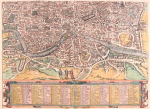 Róma, Olaszország - Georg Braun "Civitates Orbis Terrarum" című művében, Köln 1617. alkotó: Georg Braun