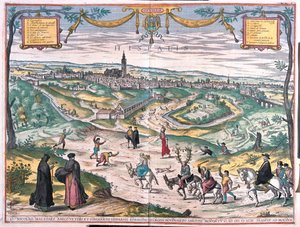 Seviglia, Spanyolország - Georg Braun "Civitates Orbis Terrarum" című művében, Köln 1617. alkotó: Georg Braun