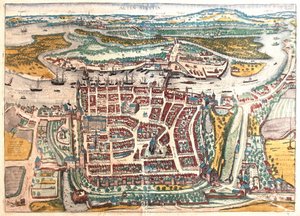 Szczecin, Lengyelország - Georg Braun "Civitates Orbis Terrarum" című művében, Köln 1617.