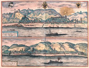 Vosavia (Ficelia) Oberwesel - Boppard, Németország - Georg Braun "Civitates Orbis Terrarum" című művében, Köln, 1617. alkotó: Georg Braun