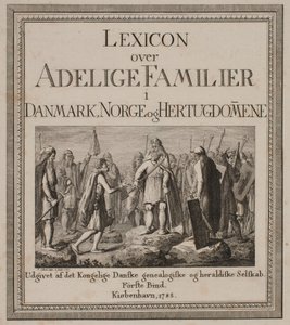 Címlap a "Nemesi családok lexikonai Dániában, Norvégiában és a hercegségekben" című könyvhöz