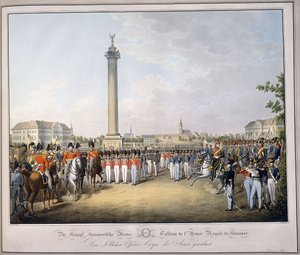 A Hannoveri Királyi Hadsereg táblázata a "Tableau des Armees de l"Europe-ból", Luwig Von Kleist, 1828-1845