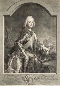 Christian August, Anhalt-Zerbst hercegének portréja 1690-1747, 1750. alkotó: Georg Freidrich Schmidt