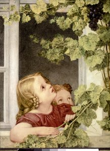 Gyermek az ablaknál. 1843 körül. (olaj, vászon) alkotó: Georg Friedrich Kersting