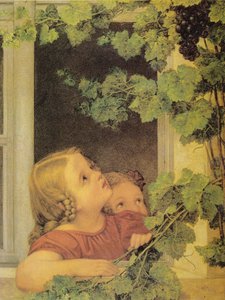 Gyerekek az ablaknál alkotó: Georg Friedrich Kersting