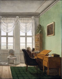 Németül:  Reinhard káplán dolgozószobája alkotó: Georg Friedrich Kersting