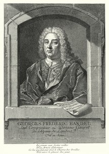 George Frideric Händel német barokk zeneszerző (metszet)