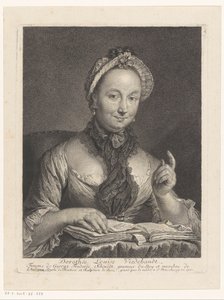 Dorothée Louise Viedebandt, Georg Friedrich Schmidt művész feleségének portréja Dorothée Louise Viedebandt, Femme de George Frederic Schmidt (cím a tárgyon)