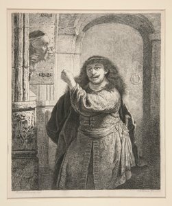Sámson fenyegeti apósát alkotó: Georg Friedrich Schmidt