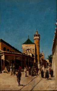 Utca Tuniszban alkotó: Georg Grimm