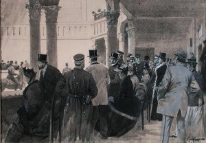 A felvonulási ringben alkotó: Georg Koch