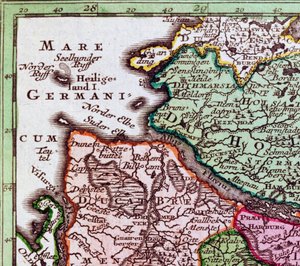 Helgoland részlete Észak-Németország térképéről