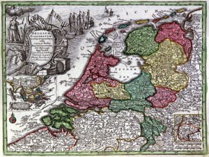 Map of Holland alkotó: Georg Matthäus Seutter