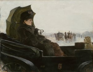 Lady in the Landau, Párizs. 1881-83 körül alkotó: Georg Pauli