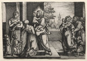 Krisztus kisgyermekekkel alkotó: Georg Pencz
