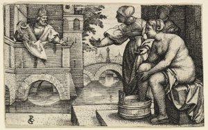 Dávid Betsabét figyeli alkotó: Georg Pencz