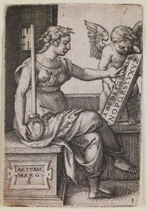 Grammatica, a „The Liberal Arts” sorozatból alkotó: Georg Pencz