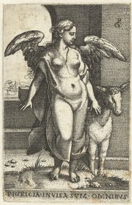 Luiheid (Pigritia Acedia) Pigricia invisa hínár omnibus (cím a tárgyon) Zeven Hoofdzonden (sorozat címe) alkotó: Georg Pencz