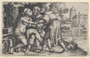 Susanna és a vének. alkotó: Georg Pencz