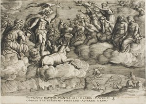 Az örökkévalóság diadala, hatodik lemez a Petrarch diadalaiból alkotó: Georg Pencz