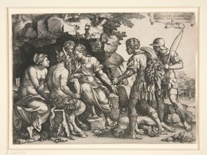 Thetis és Chiron alkotó: Georg Pencz
