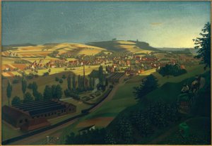 G.Scholz, Grötzingen látképe