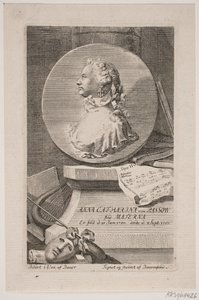 Anna Catharina von Passow színésznő alkotó: Georg Vilhelm Baurenfeind