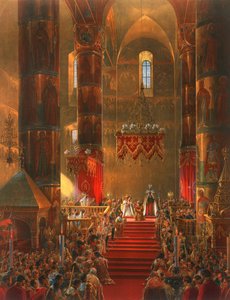 A Metropolitan a II. Sándor cár koronázási ünnepségén, Moszkvában, 1856-ban gyűlik össze.