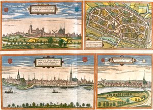 Cleves, Duisburg, Emmerich, Genappe, Németország, Belgium alkotó: Georg and Hogenberg Franz (1535-90) Braun