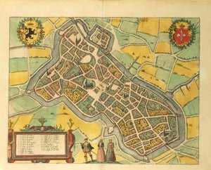 Lille térképe a második világháborúból, Georg Braun alkotó: Georg Braun and Hogenberg Franz