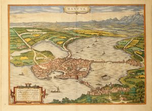 Mantova térképe Georg Braun világtérképéről