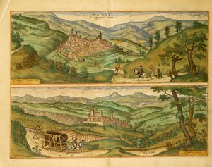 Nocera és Castelnuovo térképe a világ városaiból, Georg Braun alkotó: Georg Braun and Hogenberg Franz
