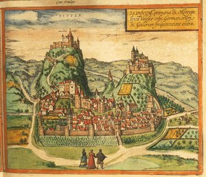 Georg Braun Sion térképe a második világháborúból alkotó: Georg Braun and Hogenberg Franz