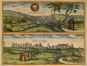 Windsor és Oxford térképe Georg Braun világtérképéről alkotó: Georg Braun and Hogenberg Franz
