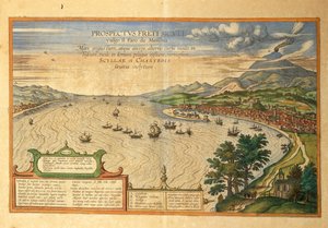 A Messinai-szoros a világ városaiból – Georg Braun alkotó: Georg Braun and Hogenberg Franz