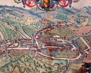 A Serravalle Scrivia képe, Georg Braun és Franz Hogenberg alkotó: Georg Braun and Hogenberg Franz