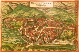 Wissembourg, Fehérvár, Elzász alkotó: Georg and Hogenberg Franz (1535 90) Braun