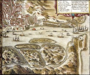 Goa. Braun és Hogenberg „A világ városai” atlasza szerint alkotó: Georg Braun and Hogenberg Franz