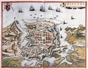 Ostende, Belgium (metszet alkotó: Georg Braun and Hogenberg Franz