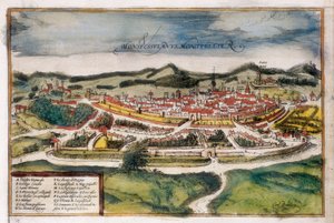 Montpellier város terve alkotó: Georg Braun and Hogenberg Franz