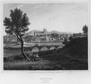 Carlisle, általános nézet, Cumberland (metszet)