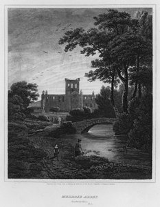 Melrose Abbey, Roxburghshire (metszet)