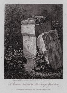 Római régiségek, Aldborough, Yorkshire (metszet) alkotó: George (after) Arnald